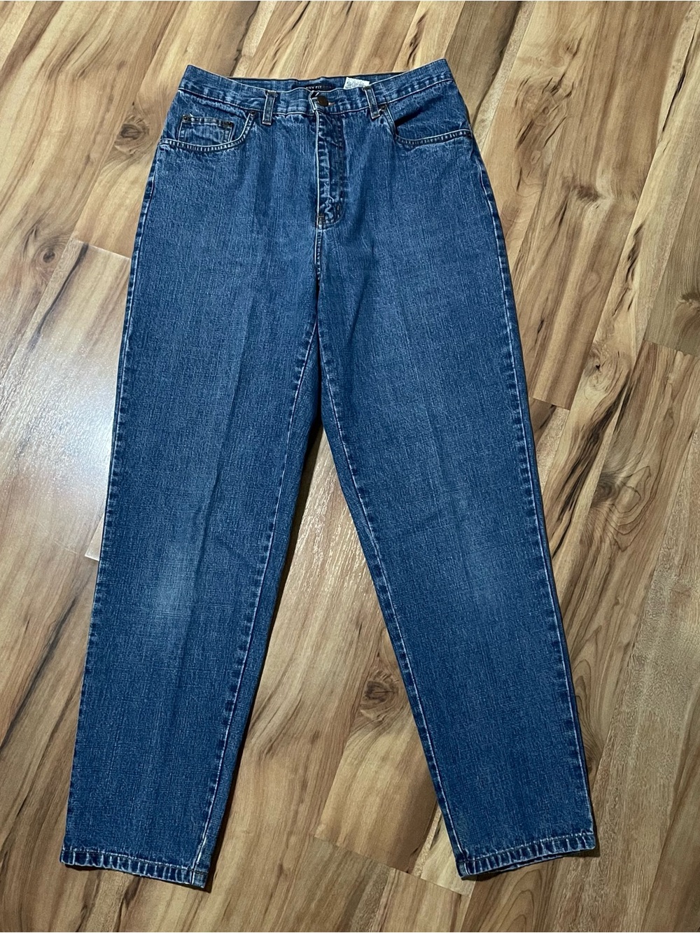 Vintage Bill Blass Easy Fit High Waisted Mom Jeans Blue Denim Sz 10 90s Retro